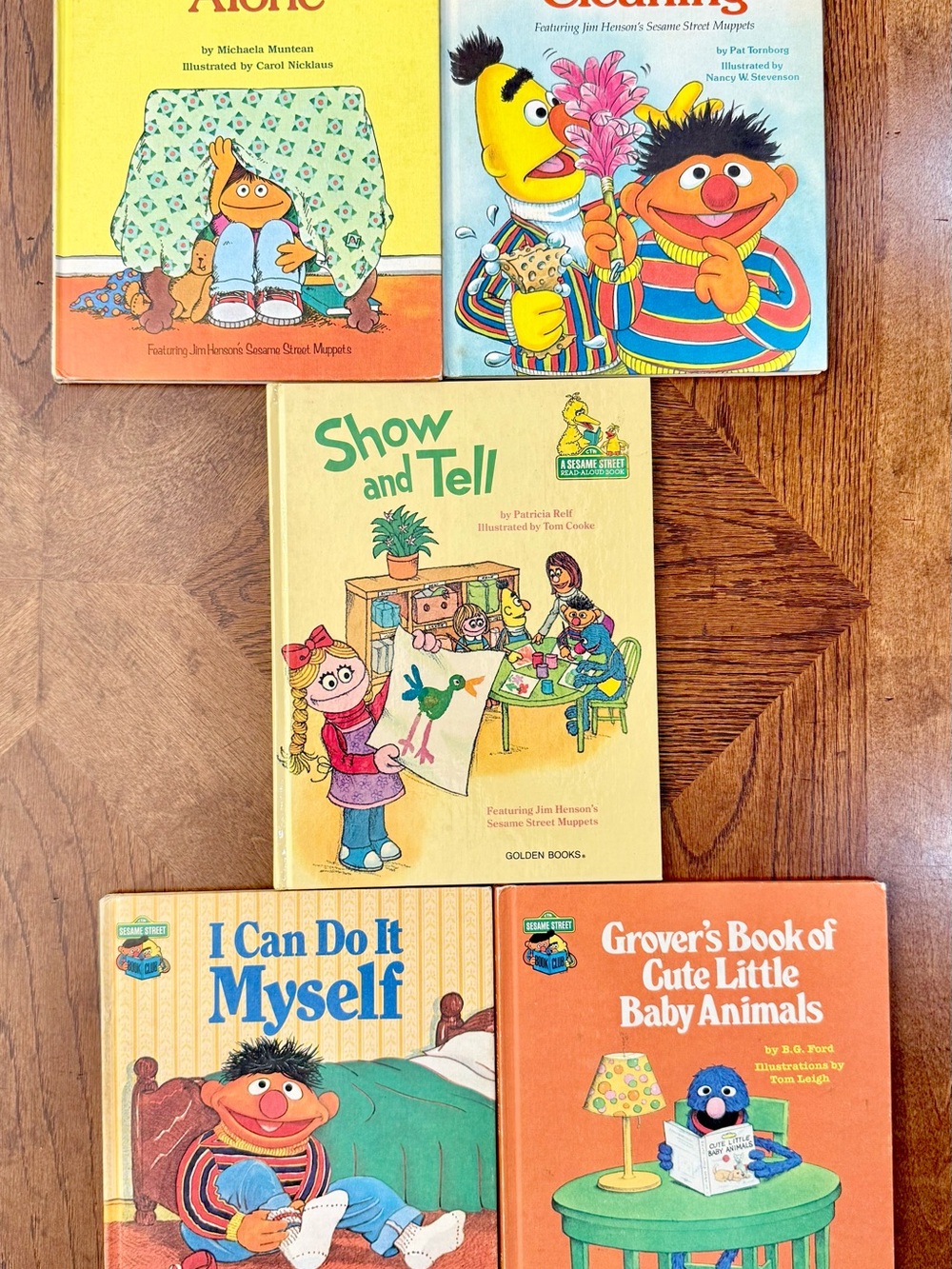 5 Vintage 1980-Sesame Street Books Collection